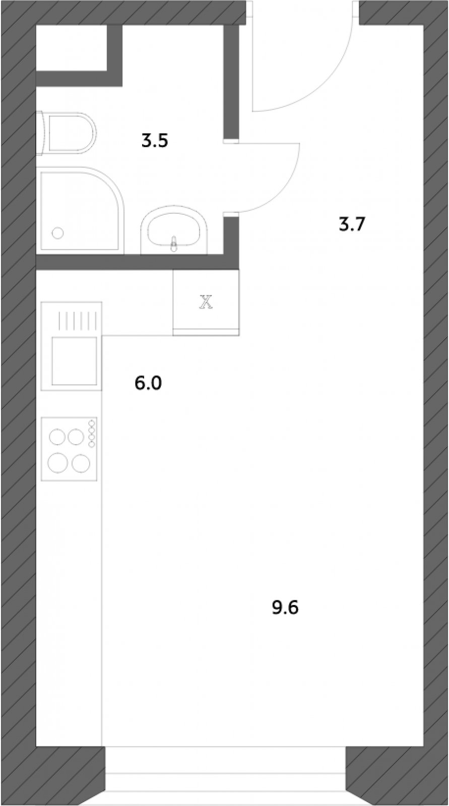 2-комнатная квартира без отделки, 53.92 м2, 2 этаж, сдача 4 квартал 2023 г., ЖК Городские истории, корпус 1 - объявление 2019535 - фото №1