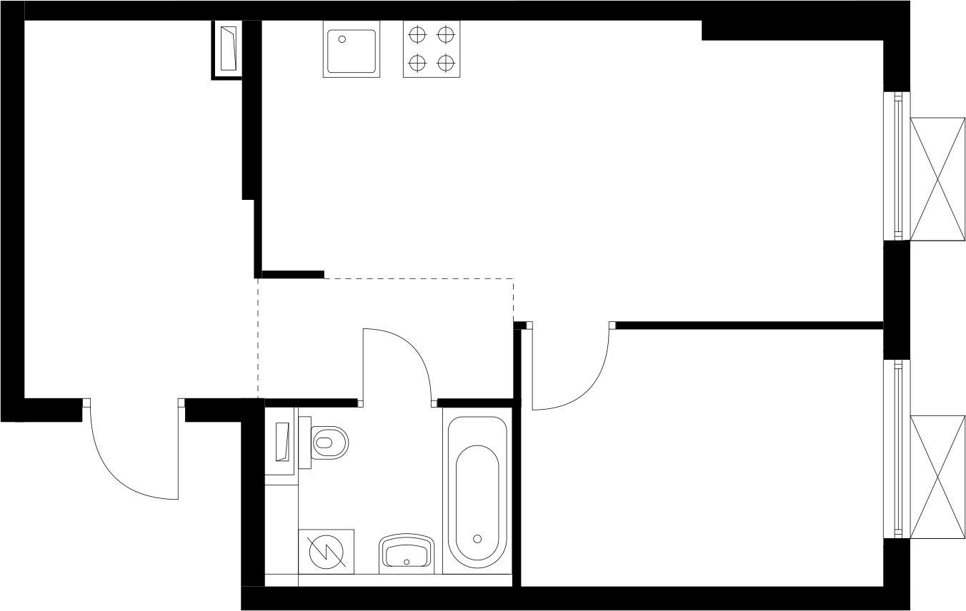 1-комнатная квартира с полной отделкой, 41.7 м2, 11 этаж, сдача 4 квартал 2025 г., ЖК Восточное Бутово, корпус 41 - объявление 2366816 - фото №1