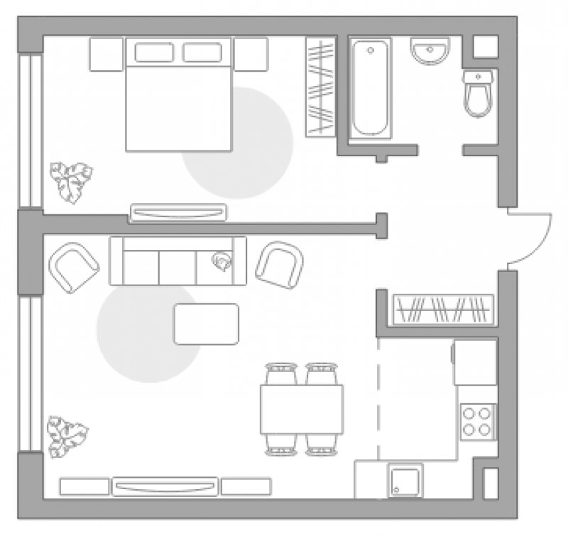 2-комнатная квартира без отделки, 50.6 м2, 2 этаж, сдача 3 квартал 2023 г., ЖК Бригантина, корпус 4 - объявление 1642818 - фото №1
