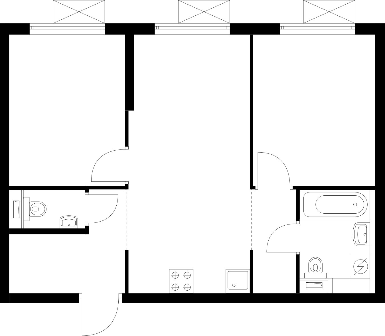 2-комнатная квартира с полной отделкой, 50.9 м2, 4 этаж, сдача 4 квартал 2025 г., ЖК Восточное Бутово, корпус 42 - объявление 2367433 - фото №1