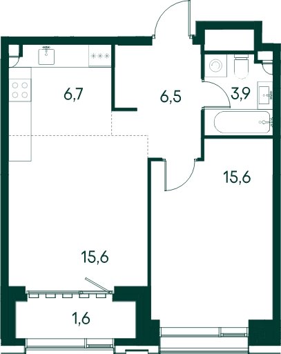 1-комнатная квартира 50 м2, 8 этаж, сдача 2 квартал 2025 г., ЖК Клубный город на реке Primavera, корпус 4 квартала "Vivaldi" - объявление 2099778 - фото №1