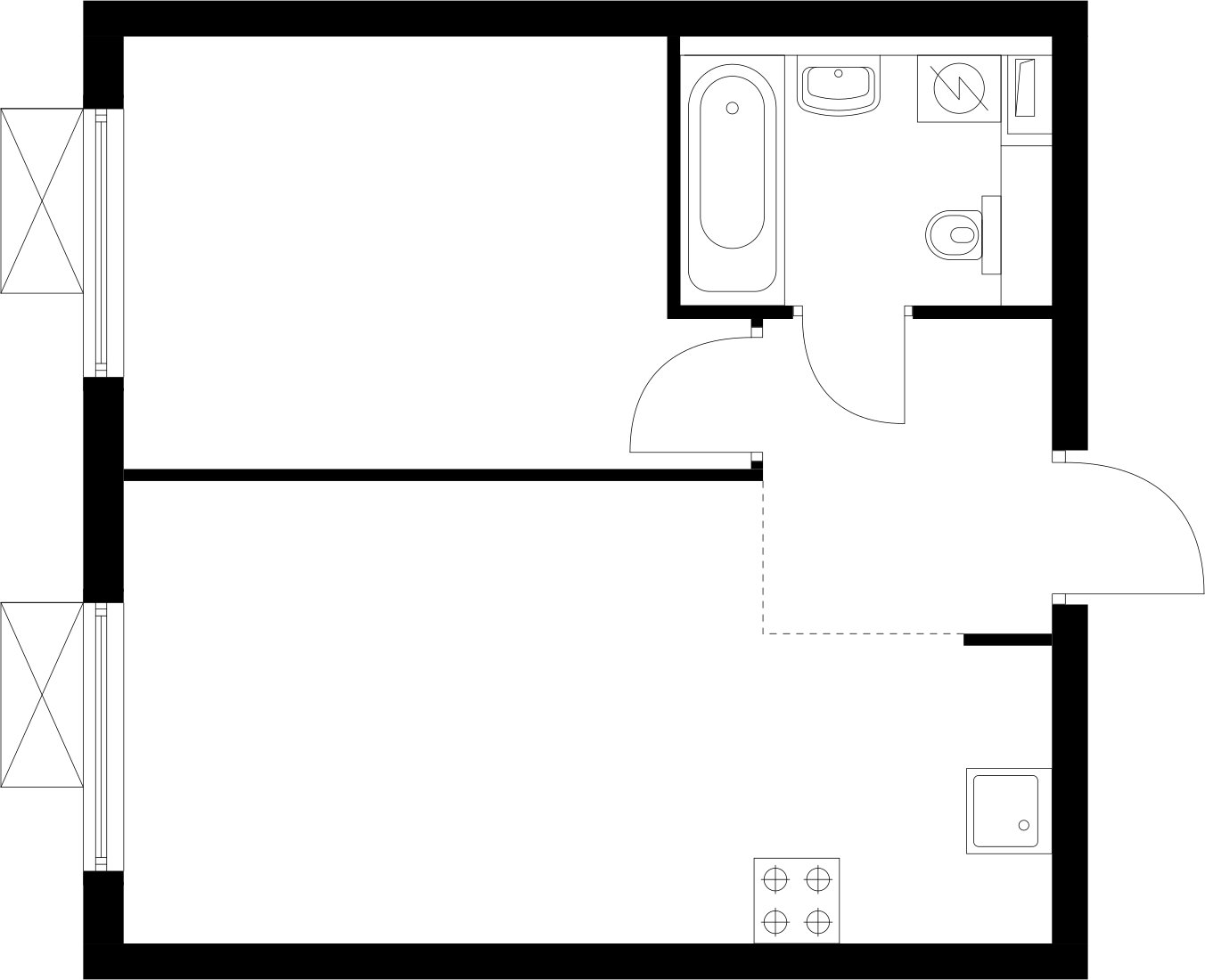 1-комнатная квартира с полной отделкой, 36 м2, 4 этаж, сдача 4 квартал 2025 г., ЖК Восточное Бутово, корпус 41 - объявление 2367361 - фото №1