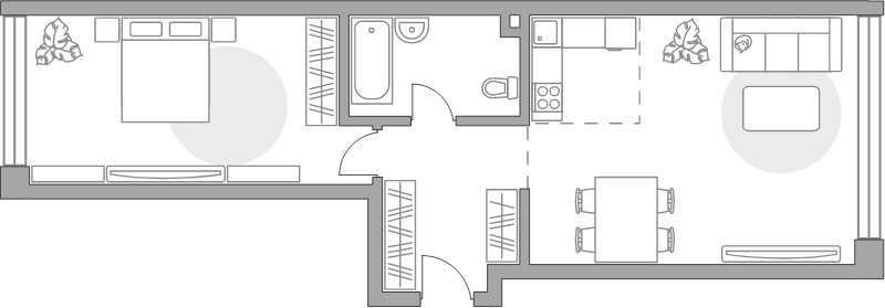 2-комнатная квартира без отделки, 59.6 м2, 2 этаж, сдача 3 квартал 2024 г., ЖК MYPRIORITY Basmanny, корпус 1 - объявление 2060488 - фото №1