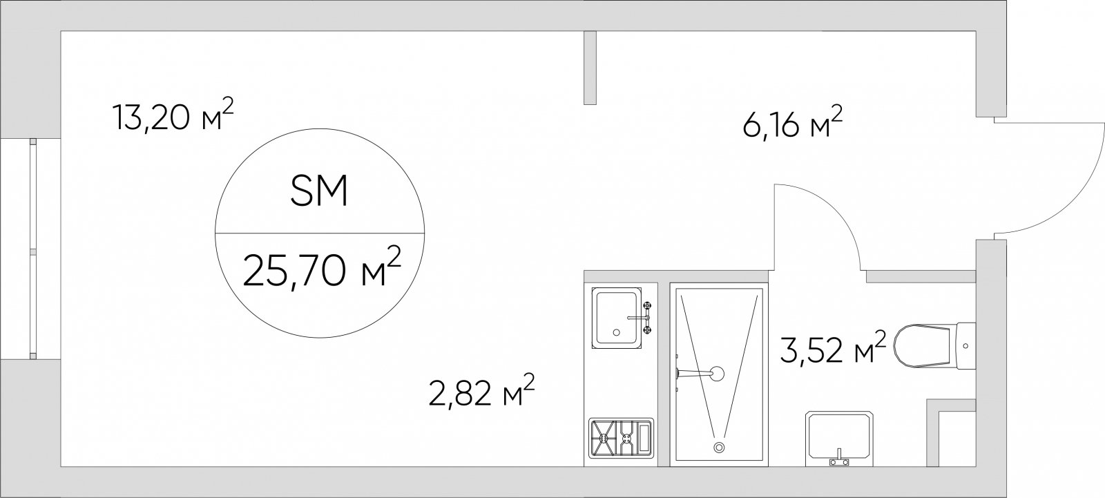 Студия без отделки, 25.7 м2, 10 этаж, дом сдан, ЖК N'ICE LOFT, корпус 1 - объявление 2406358 - фото №1