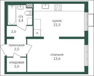 Студия с частичной отделкой, 35.5 м2, 23 этаж, дом сдан, ЖК Зеленая Вертикаль, корпус 4 - объявление 2280334 - фото №1