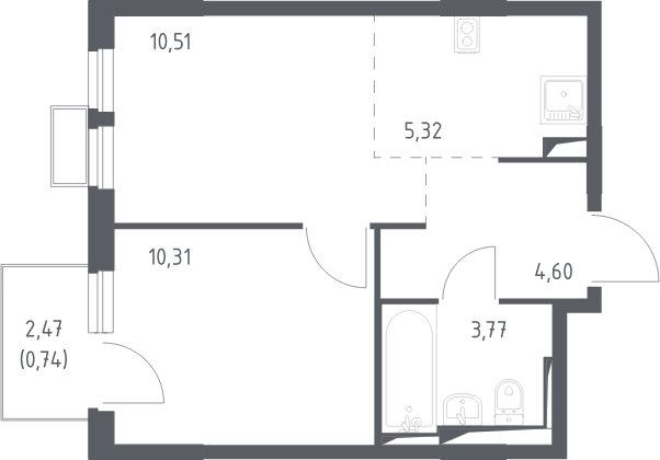 2-комнатная квартира с полной отделкой, 35.2 м2, 6 этаж, сдача 4 квартал 2024 г., ЖК Остафьево, корпус 13 - объявление 2067897 - фото №1