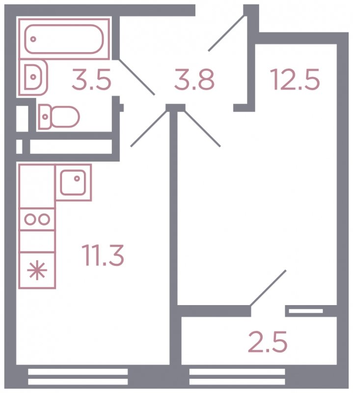1-комнатная квартира с полной отделкой, 32 м2, 9 этаж, дом сдан, ЖК Миниполис Серебрица, корпус 5 - объявление 1585835 - фото №1