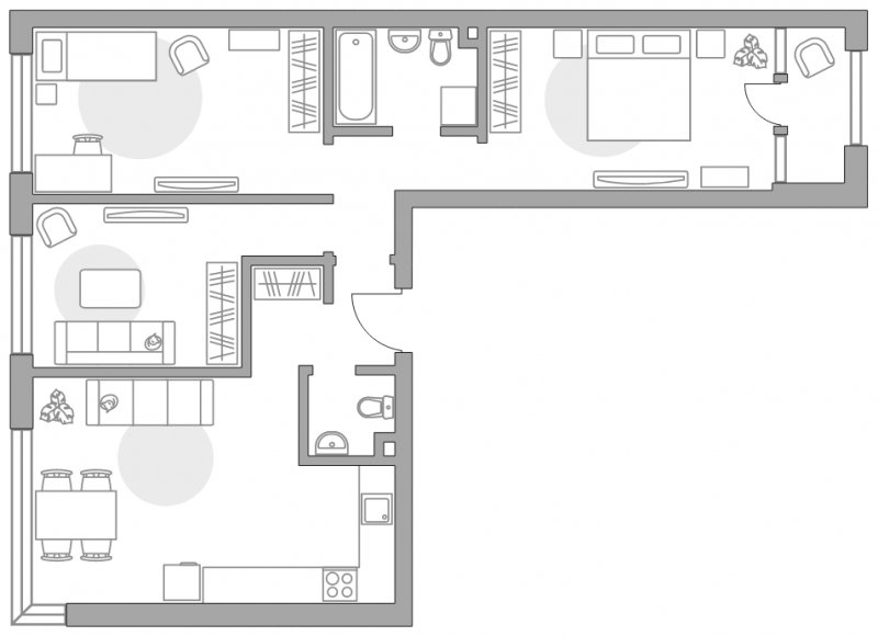 3-комнатная квартира без отделки, 87.8 м2, 2 этаж, сдача 2 квартал 2023 г., ЖК Профит, корпус 8 - объявление 1653718 - фото №1