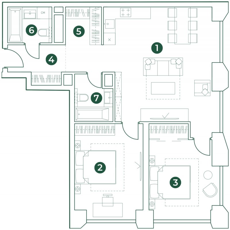 3-комнатная квартира (евро) с полной отделкой, 84.63 м2, 8 этаж, дом сдан, ЖК Эко-квартал VERY, корпус 1 - объявление 2240191 - фото №1