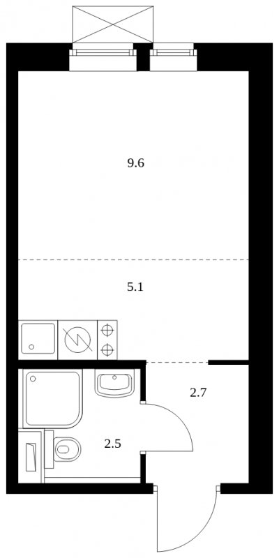 Студия с полной отделкой, 19.9 м2, 9 этаж, сдача 3 квартал 2023 г., ЖК Ильинские Луга, корпус 14 - объявление 1780971 - фото №1