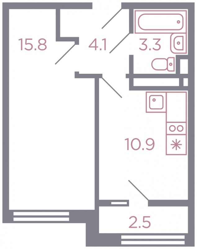 1-комнатная квартира с полной отделкой, 35 м2, 12 этаж, дом сдан, ЖК Миниполис Серебрица, корпус 5 - объявление 1585840 - фото №1