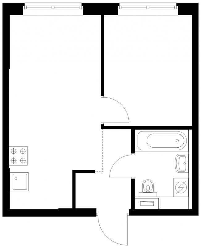 1-комнатная квартира с полной отделкой, 33.5 м2, 1 этаж, сдача 1 квартал 2025 г., ЖК Середневский лес, корпус 3.2 - объявление 1949711 - фото №1