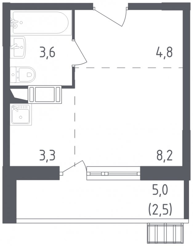 Студия с полной отделкой, 22.4 м2, 3 этаж, сдача 3 квартал 2022 г., ЖК Алхимово, корпус 4 - объявление 1695329 - фото №1