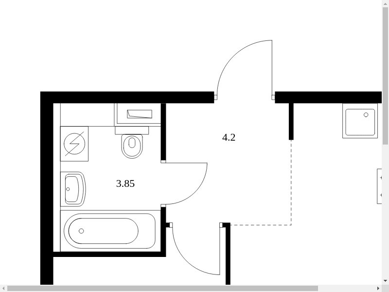 1-комнатная квартира с полной отделкой, 36.46 м2, 22 этаж, сдача 4 квартал 2024 г., ЖК Матвеевский Парк, корпус 1.2 - объявление 2091492 - фото №1