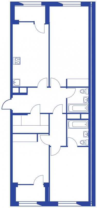 3-комнатная квартира без отделки, 88.74 м2, 6 этаж, сдача 4 квартал 2023 г., ЖК iLove, корпус 5 - объявление 1702959 - фото №1