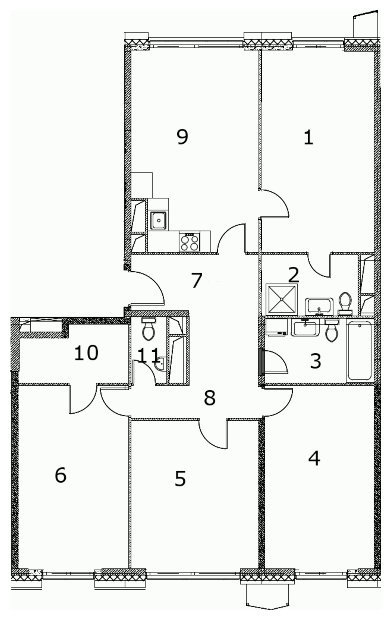 4-комнатная квартира без отделки, 117 м2, 14 этаж, дом сдан, ЖК Nagatino i-Land, корпус 1A - объявление 1786855 - фото №1