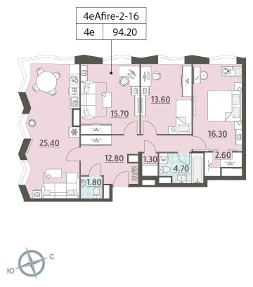 3-комнатная квартира 4 м2, 20 этаж, сдача 2 квартал 2022 г., ЖК ЗИЛАРТ, корпус ZILART DIAMOND - объявление 1692090 - фото №1