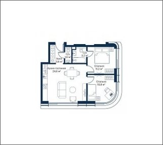 2-комнатная квартира с частичной отделкой, 55 м2, 30 этаж, дом сдан, ЖК City Bay, корпус Atlantic Ocean 1 - объявление 1934813 - фото №1