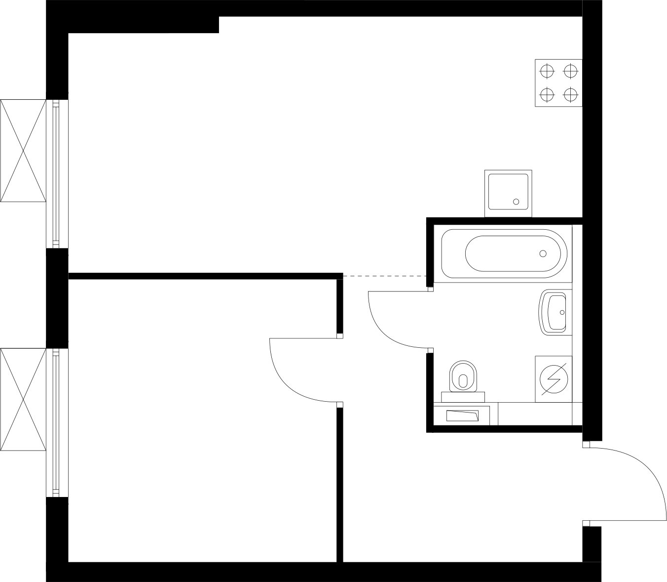 1-комнатная квартира с полной отделкой, 38.7 м2, 16 этаж, сдача 4 квартал 2025 г., ЖК Восточное Бутово, корпус 41 - объявление 2366834 - фото №1