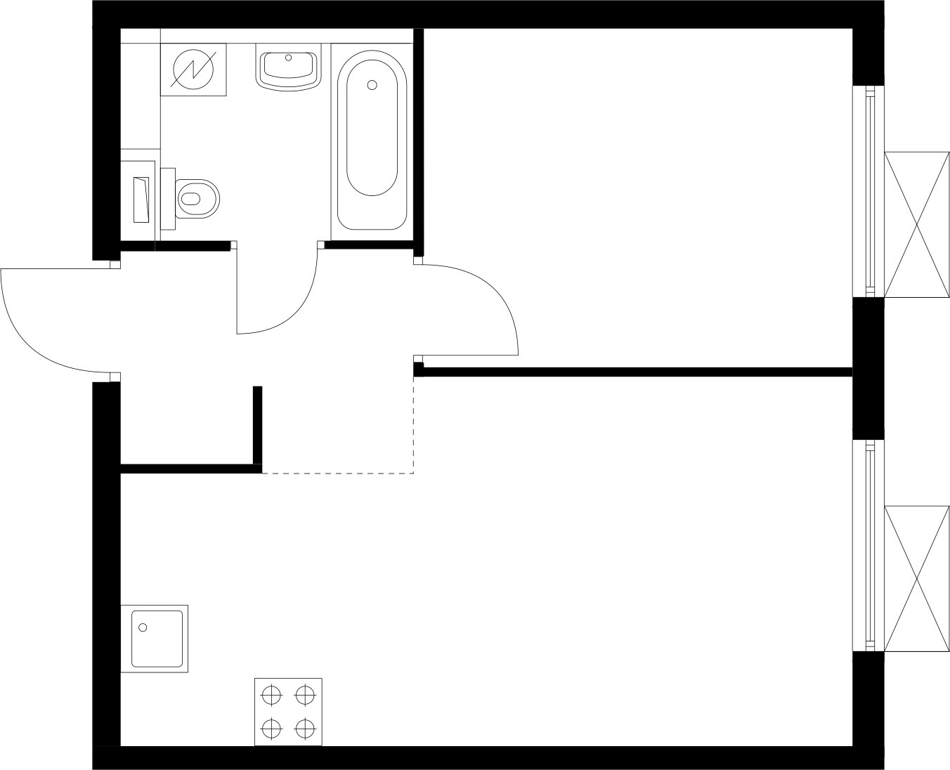 1-комнатная квартира с полной отделкой, 36.1 м2, 2 этаж, сдача 4 квартал 2025 г., ЖК Восточное Бутово, корпус 41 - объявление 2366900 - фото №1