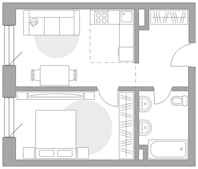 2-комнатная квартира с полной отделкой, 41.3 м2, 8 этаж, сдача 3 квартал 2024 г., ЖК MYPRIORITY Basmanny, корпус 1 - объявление 1861428 - фото №1
