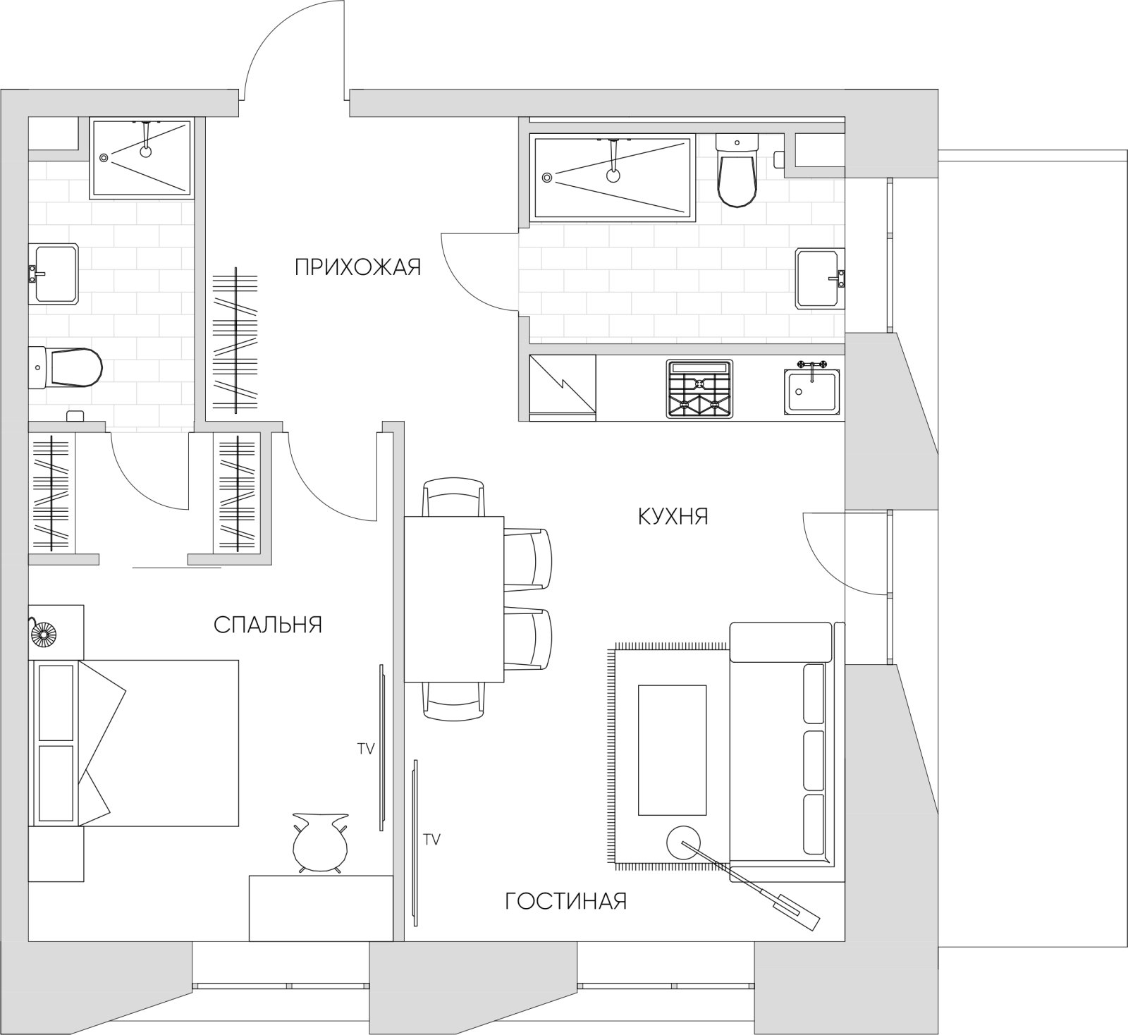 2-комнатные апартаменты 64.24 м2, 5 этаж, дом сдан, ЖК N'ICE LOFT, корпус 1 - объявление 2428036 - фото №1