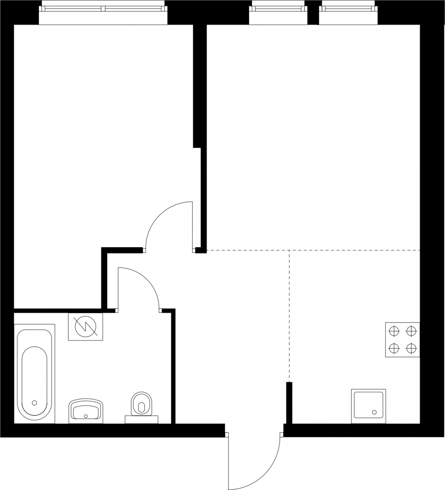2-комнатная квартира с полной отделкой, 46.3 м2, 19 этаж, дом сдан, ЖК Кронштадтский 9, корпус 1.1 - объявление 2297926 - фото №1