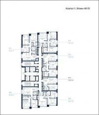 3-комнатная квартира с частичной отделкой, 83.18 м2, 47 этаж, сдача 2 квартал 2024 г., ЖК City Bay, корпус Indian Ocean 1 - объявление 1934862 - фото №1