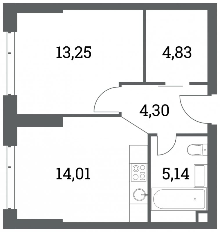 3-комнатная квартира 112.58 м2, 2 этаж, дом сдан, ЖК Headliner, корпус 6 - объявление 1467317 - фото №1