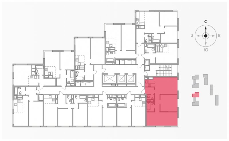 3-комнатная квартира (евро) с полной отделкой, 58.6 м2, 9 этаж, сдача 2 квартал 2023 г., ЖК Инновация, корпус 5 - объявление 1745584 - фото №1