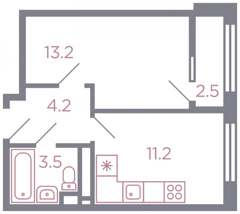 1-комнатная квартира без отделки, 33 м2, 5 этаж, дом сдан, ЖК Миниполис Серебрица, корпус 1 - объявление 1806924 - фото №1