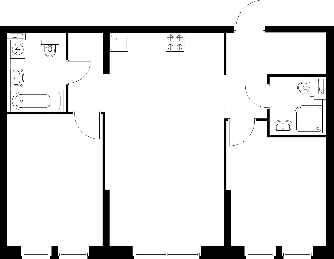 2-комнатная квартира с полной отделкой, 67.1 м2, 2 этаж, дом сдан, ЖК Кронштадтский 9, корпус 1.6 - объявление 2324688 - фото №1