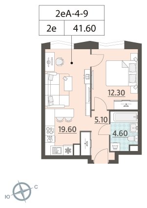 1-комнатная квартира 2 м2, 2 этаж, сдача 2 квартал 2022 г., ЖК ЗИЛАРТ, корпус ZILART DIAMOND - объявление 1691790 - фото №1