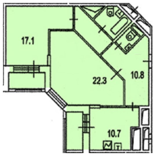 2-комнатная квартира без отделки, 75 м2, 36 этаж, дом сдан, ЖК Загорье, корпус 6 - объявление 1704708 - фото №1