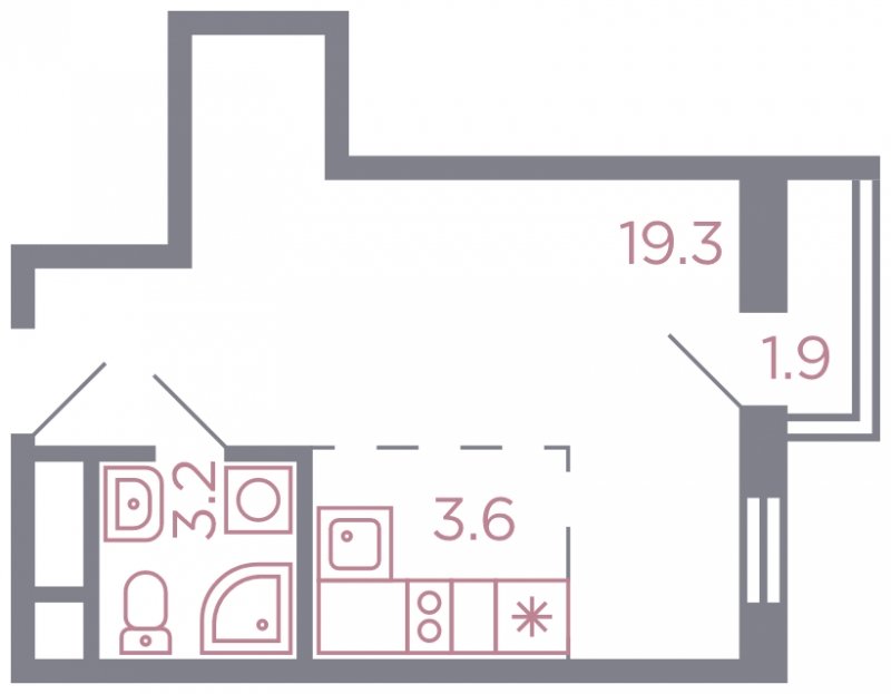 1-комнатная квартира с полной отделкой, 26 м2, 12 этаж, дом сдан, ЖК Миниполис Серебрица, корпус 5 - объявление 1941708 - фото №1