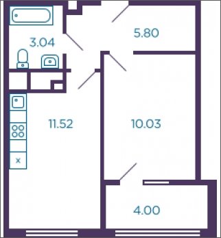 1-комнатная квартира с полной отделкой, 30.3 м2, 8 этаж, дом сдан, ЖК Миниполис Дивное, корпус 1 - объявление 2259634 - фото №1