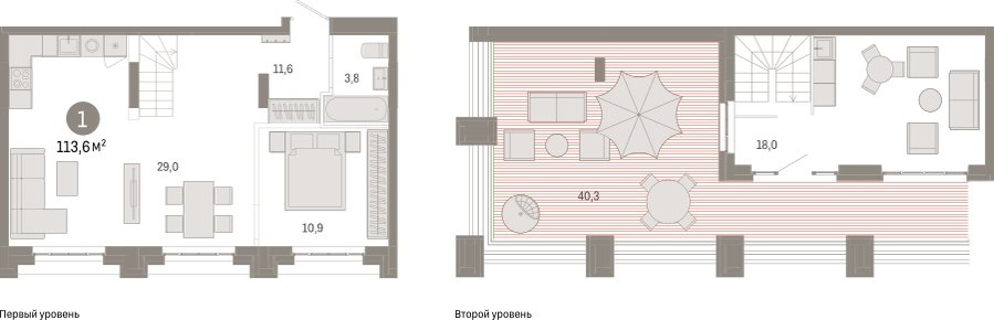 1-комнатная квартира 113.6 м2, 7 этаж, сдача 3 квартал 2026 г., ЖК Квартал Метроном, корпус 1 - объявление 2424132 - фото №1