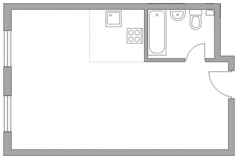 1-комнатная квартира с полной отделкой, 32.7 м2, 3 этаж, сдача 3 квартал 2023 г., ЖК Тринити-2, корпус 5 - объявление 1581313 - фото №1