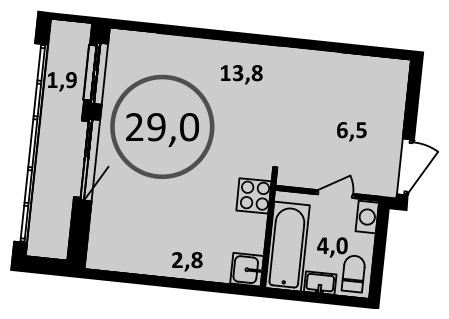 Студия с полной отделкой, 29 м2, 9 этаж, сдача 1 квартал 2023 г., ЖК Испанские кварталы, корпус 5.5 - объявление 1412771 - фото №1