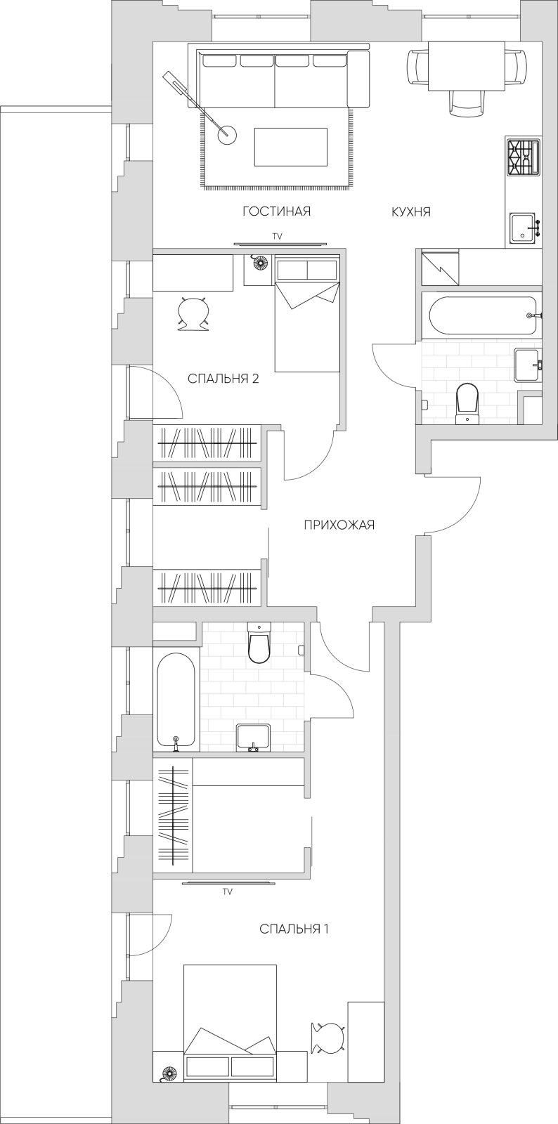 3-комнатные апартаменты 105.77 м2, 5 этаж, дом сдан, ЖК N'ICE LOFT, корпус 1 - объявление 2428063 - фото №1