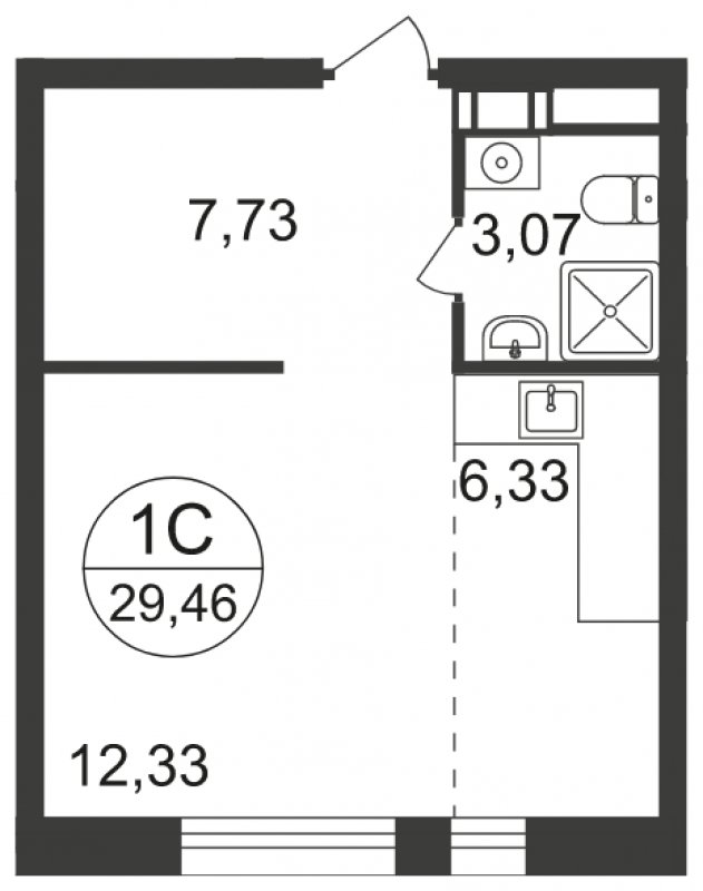 9-комнатная квартира с полной отделкой, 29.46 м2, 16 этаж, сдача 3 квартал 2023 г., ЖК Люберцы, корпус 66 - объявление 1755494 - фото №1