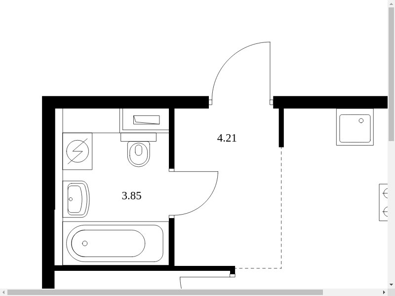 1-комнатная квартира с полной отделкой, 34.61 м2, 12 этаж, сдача 4 квартал 2024 г., ЖК Матвеевский Парк, корпус 1.2 - объявление 2091478 - фото №1