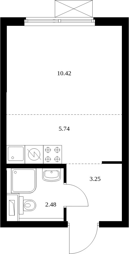 Студия с полной отделкой, 21.89 м2, 22 этаж, сдача 4 квартал 2024 г., ЖК Матвеевский Парк, корпус 1.5 - объявление 1997802 - фото №1