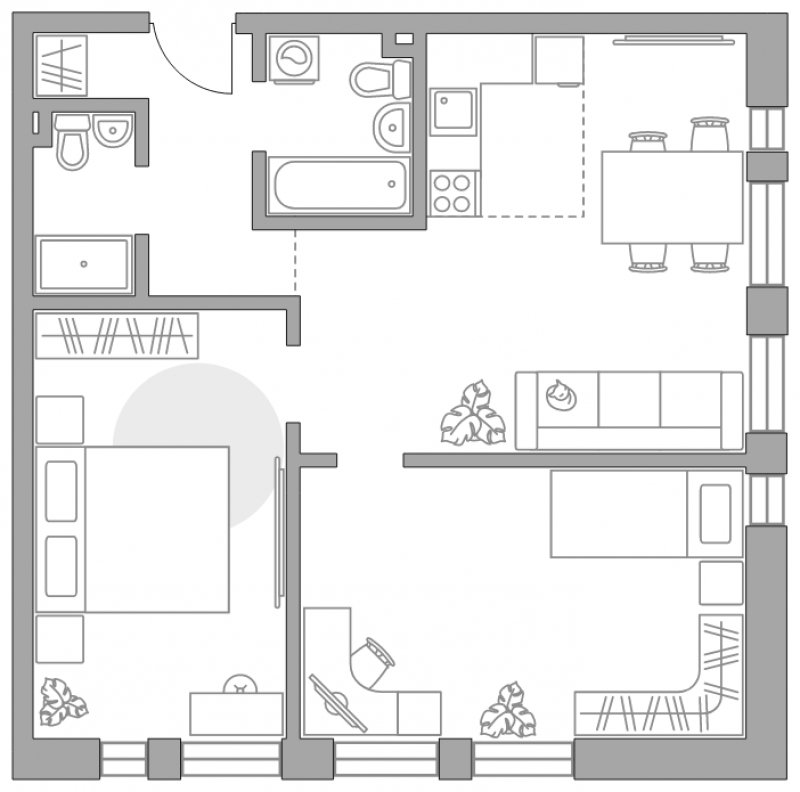 3-комнатная квартира без отделки, 62 м2, 2 этаж, сдача 2 квартал 2025 г., ЖК MYPRIORITY Dubrovka, корпус 1 - объявление 1802869 - фото №1