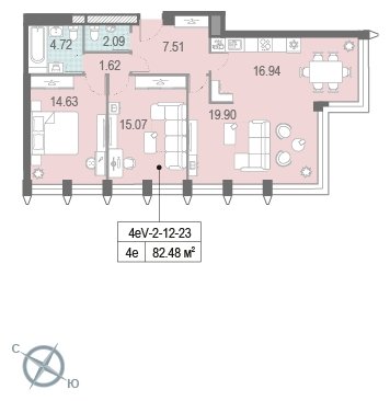 3-комнатная квартира 4 м2, 21 этаж, сдача 2 квартал 2022 г., ЖК ЗИЛАРТ, корпус ZILART TOWER - объявление 1692067 - фото №1