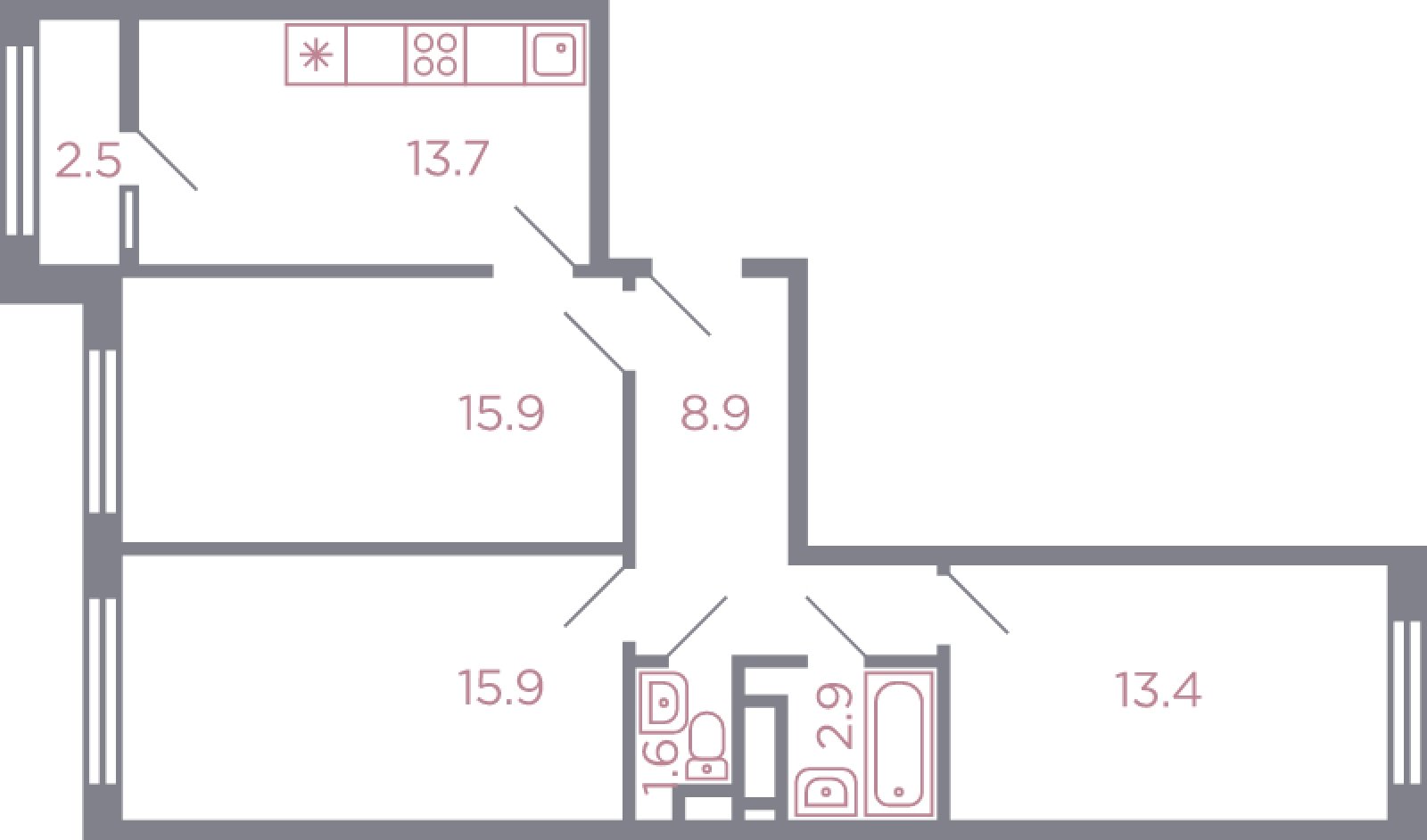3-комнатная квартира с полной отделкой, 72 м2, 9 этаж, дом сдан, ЖК Миниполис Серебрица, корпус 5 - объявление 2009856 - фото №1