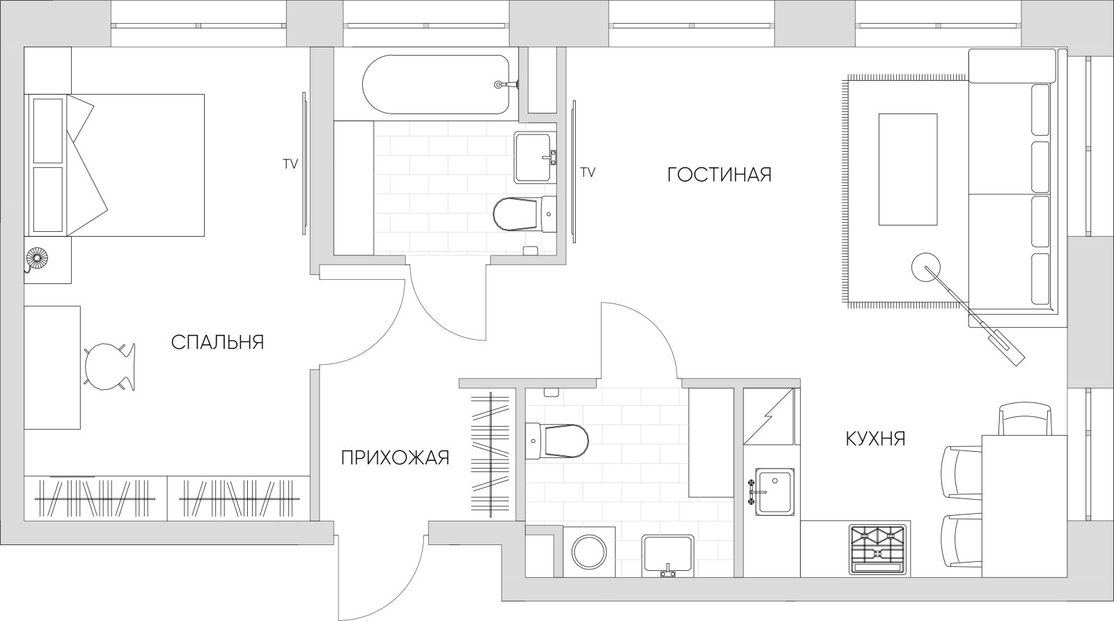 2-комнатные апартаменты 55.54 м2, 18 этаж, дом сдан, ЖК N'ICE LOFT, корпус 1 - объявление 2415771 - фото №1