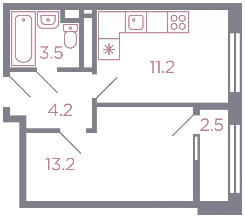 1-комнатная квартира без отделки, 33 м2, 5 этаж, дом сдан, ЖК Миниполис Серебрица, корпус 1 - объявление 1789602 - фото №1