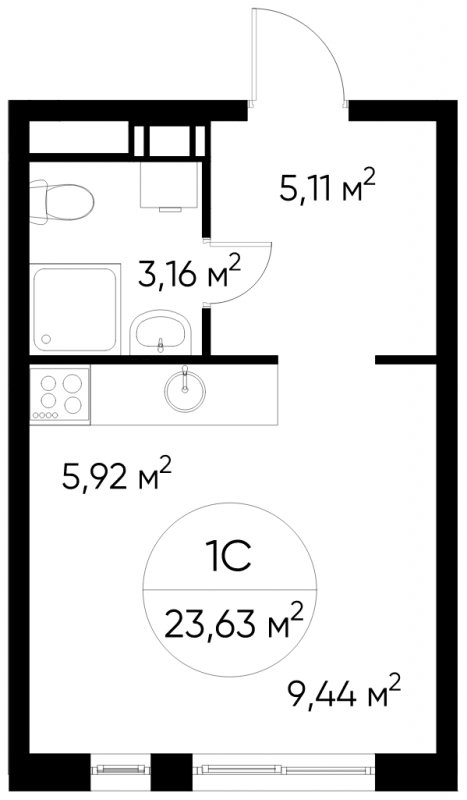9-комнатная квартира с полной отделкой, 23.63 м2, 17 этаж, сдача 1 квартал 2023 г., ЖК Люберцы, корпус 63 - объявление 1755449 - фото №1