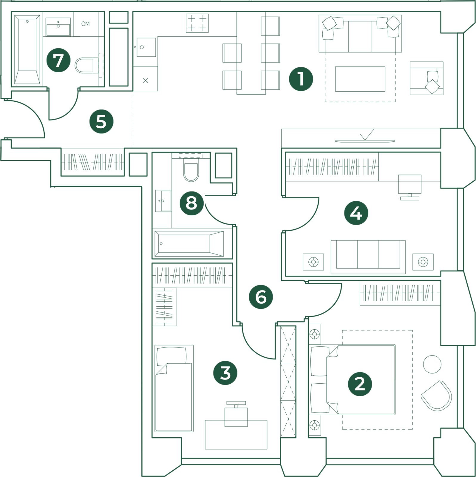 4-комнатная квартира (евро) с полной отделкой, 84.5 м2, 15 этаж, дом сдан, ЖК Эко-квартал VERY, корпус 1 - объявление 2394263 - фото №1